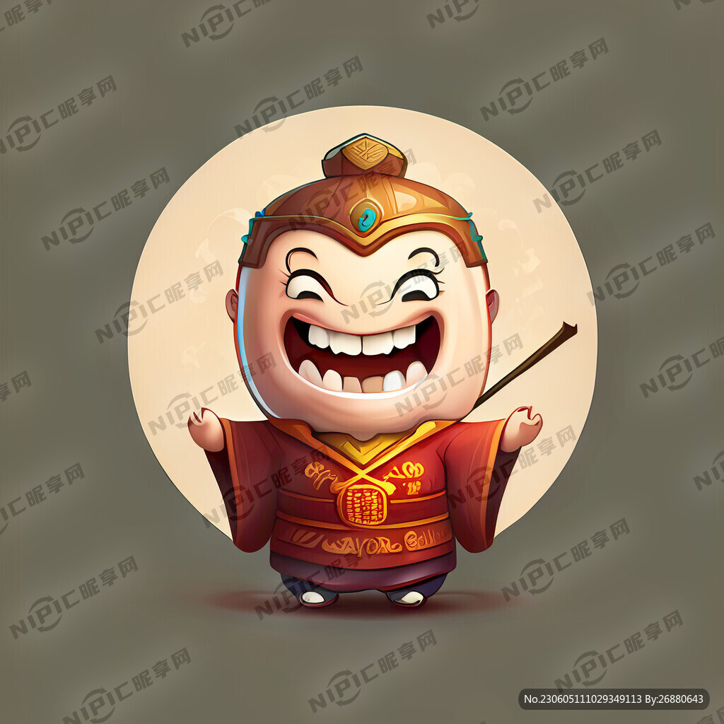 中国风 穿古装 卡通牙齿
