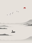  落日背景