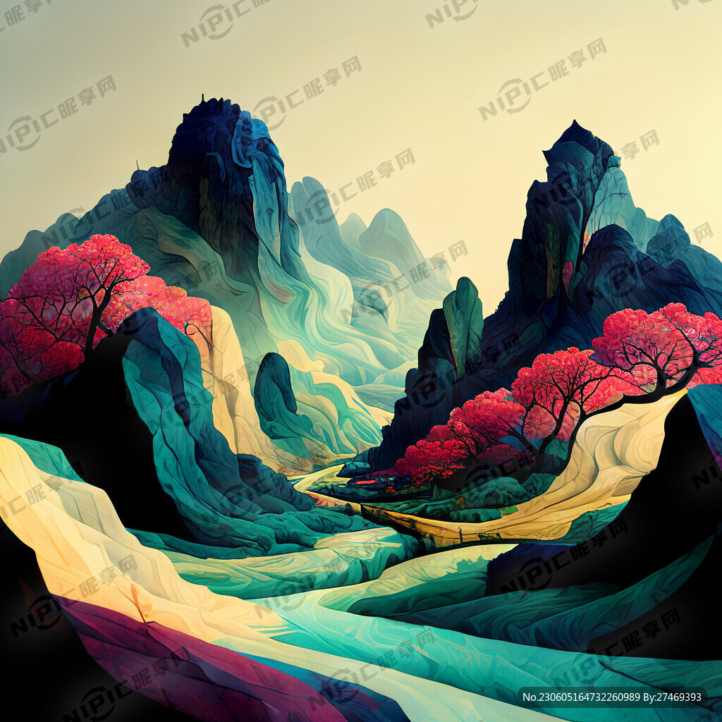 立体扭曲渐变的