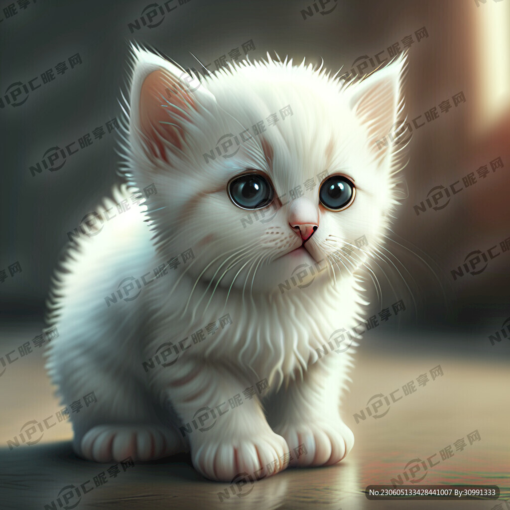 白色可爱小猫咪