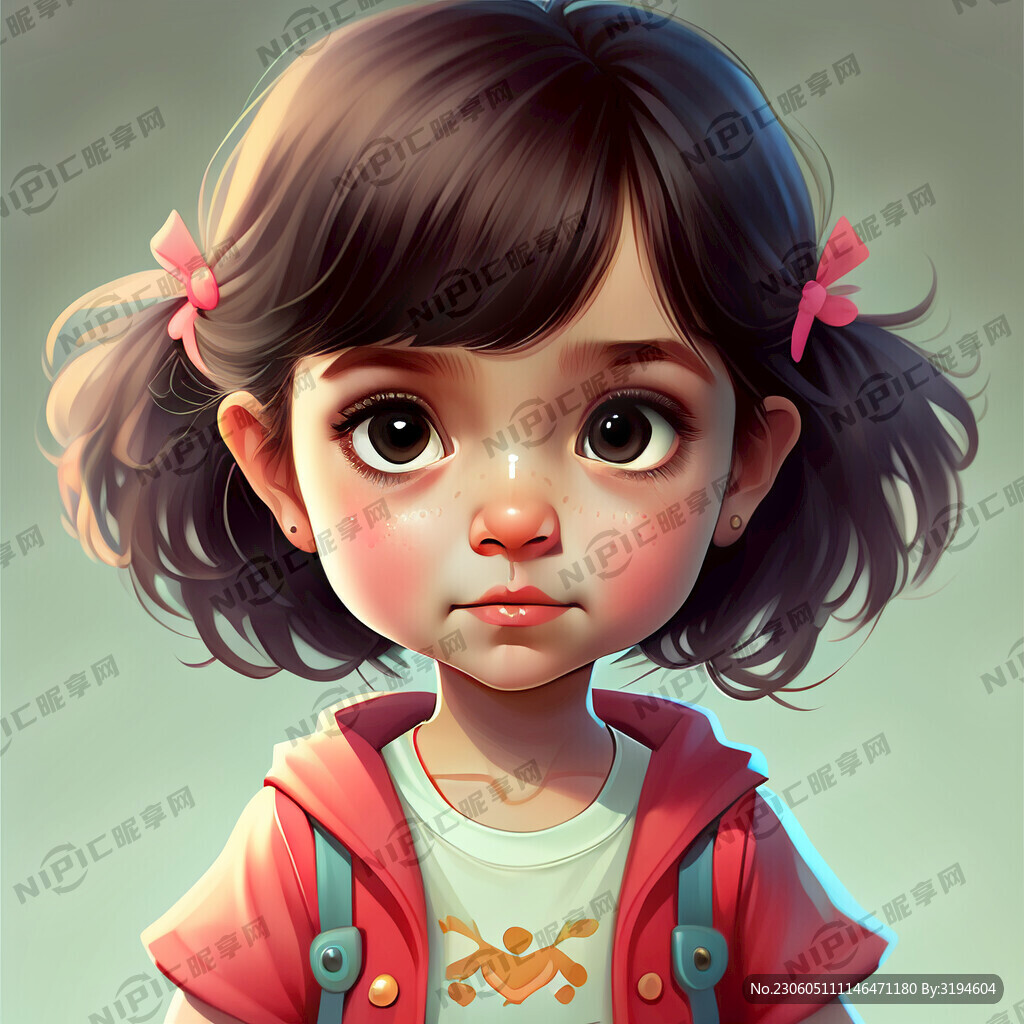 卡通可爱小女孩