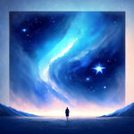 蓝色 星空  星星