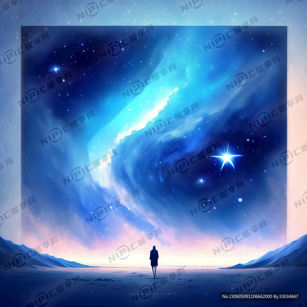 蓝色 星空  星星