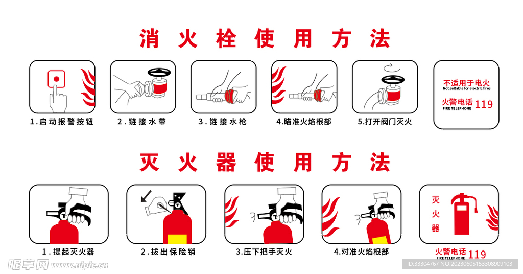 灭火器 消防栓使用方法