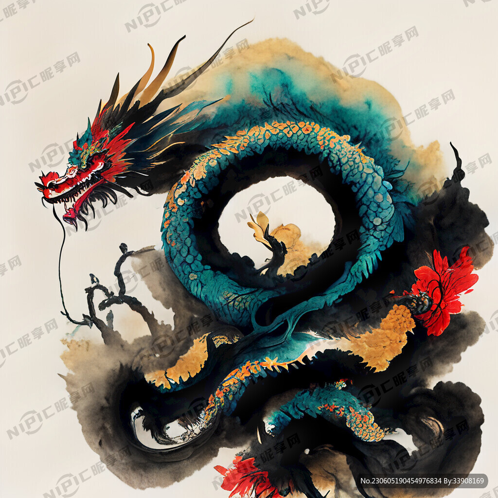 宫廷元素国潮风龙纹