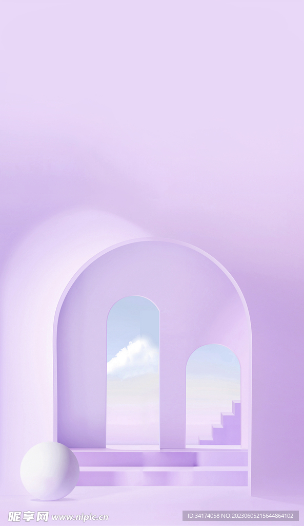 紫色小清新背景
