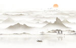 中国风山水画背景