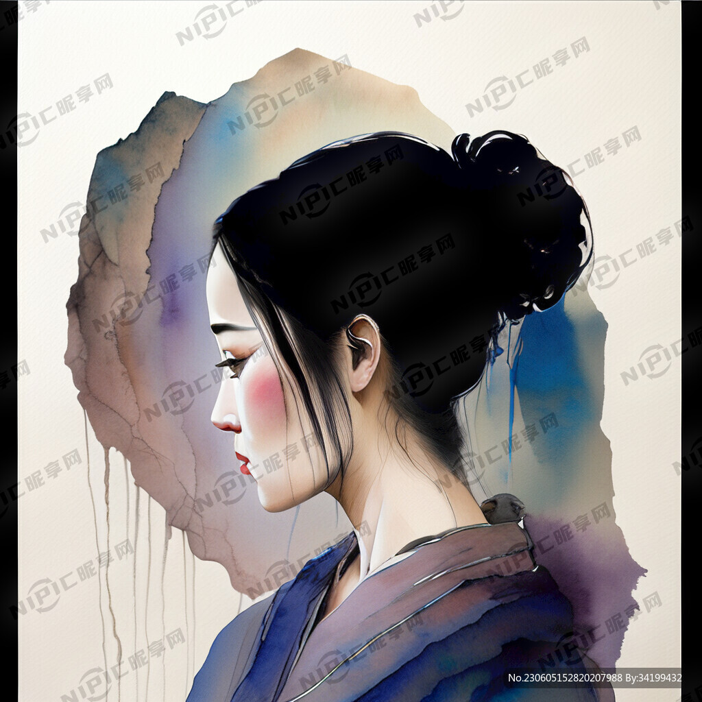 一个人 细节 正面露脸。中国风