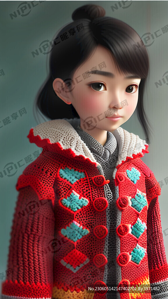 钩针外套男女同款可爱