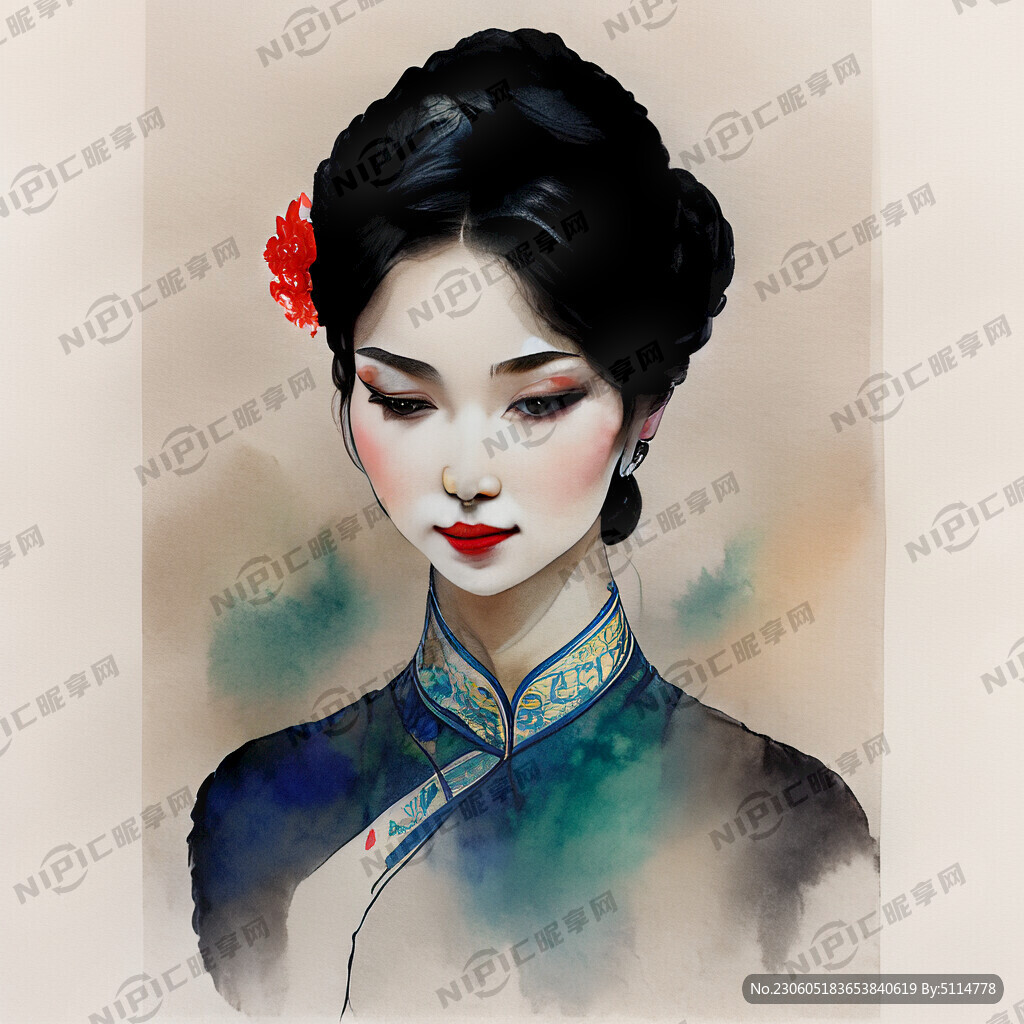 中国风旗袍美女
