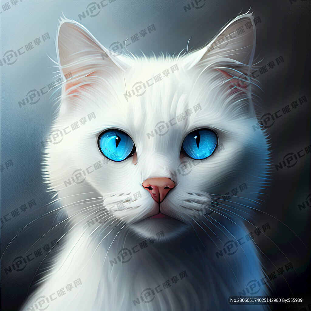 白色猫 蓝眼睛