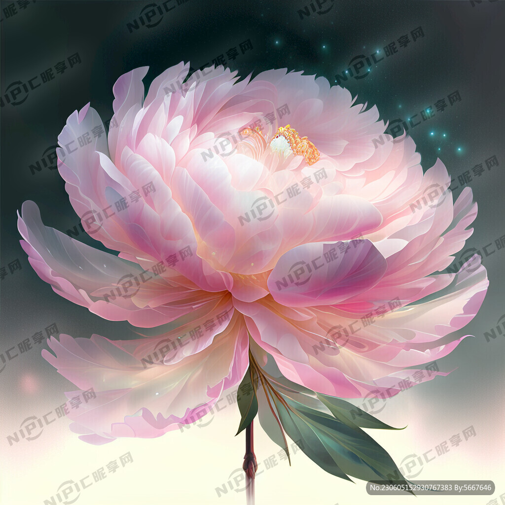 牡丹 晶莹剔透 艺术创想 梦幻