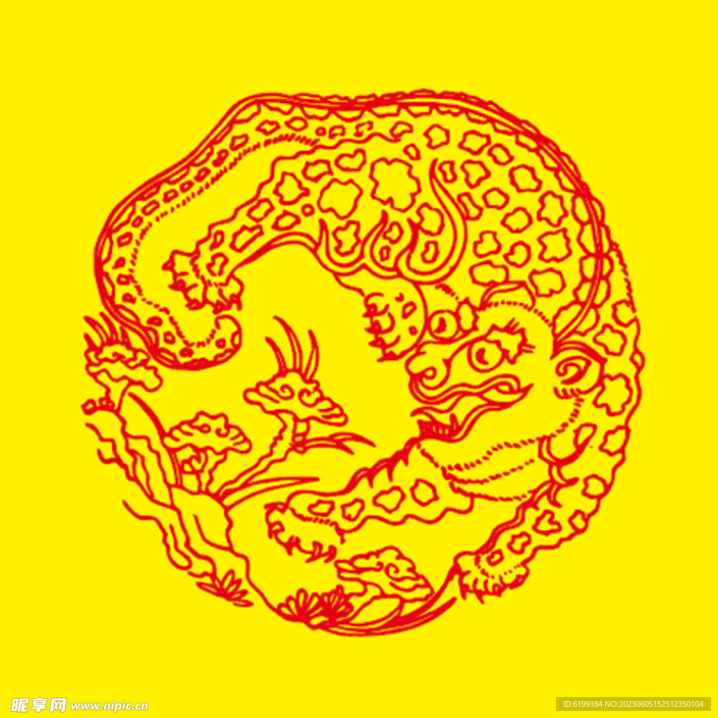 中国传统花豹图案