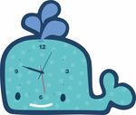 卡通可爱 造型鲸鱼钟面挂钟表盘