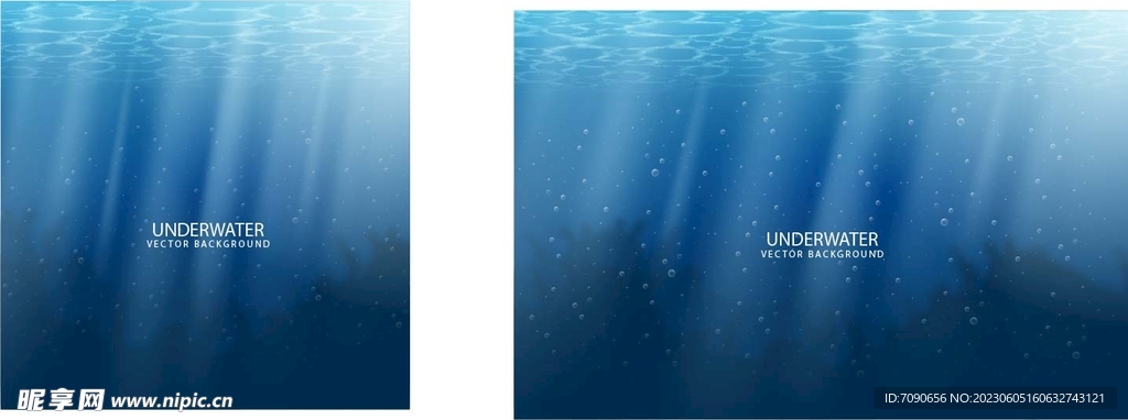 卡通海底世界插画      