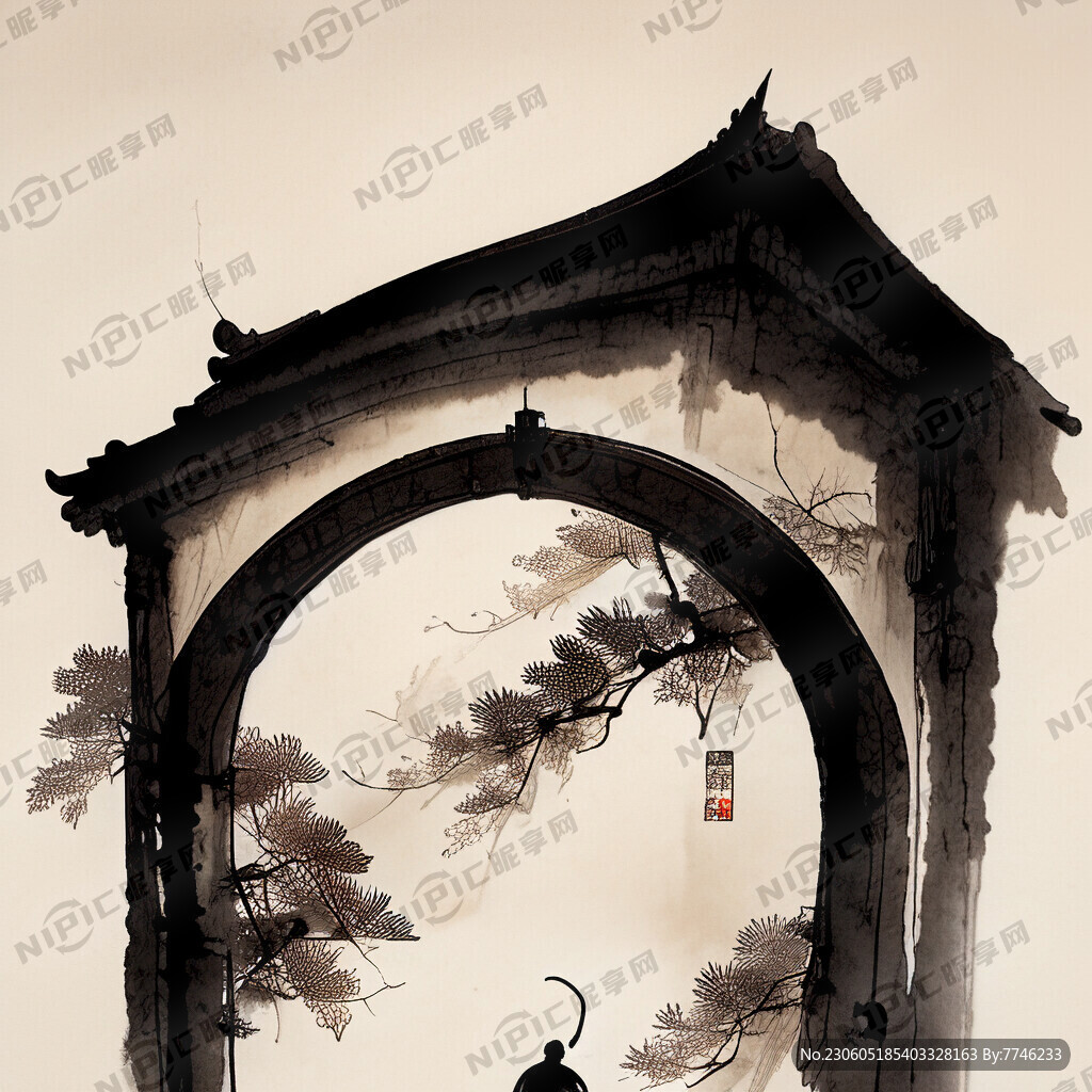 水墨窨井盖