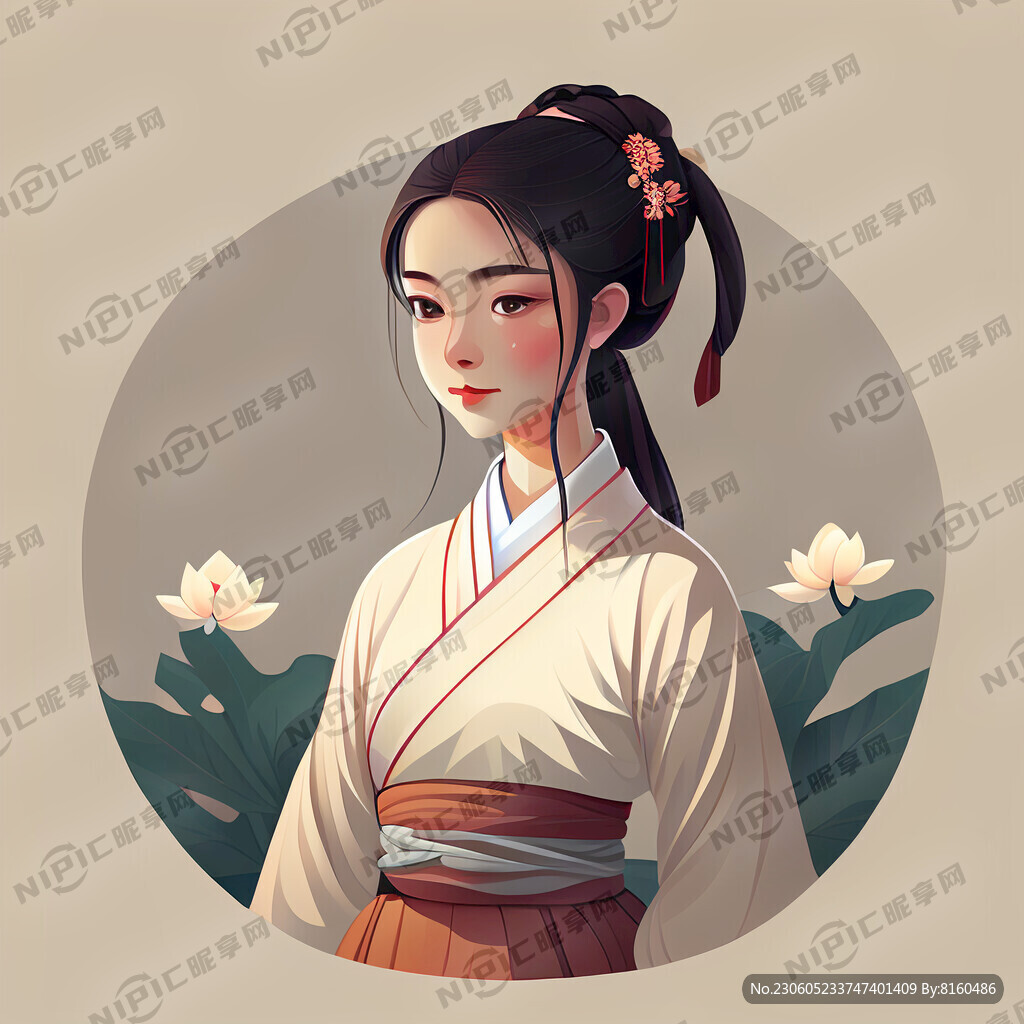 汉服衣领只要衣领矢量