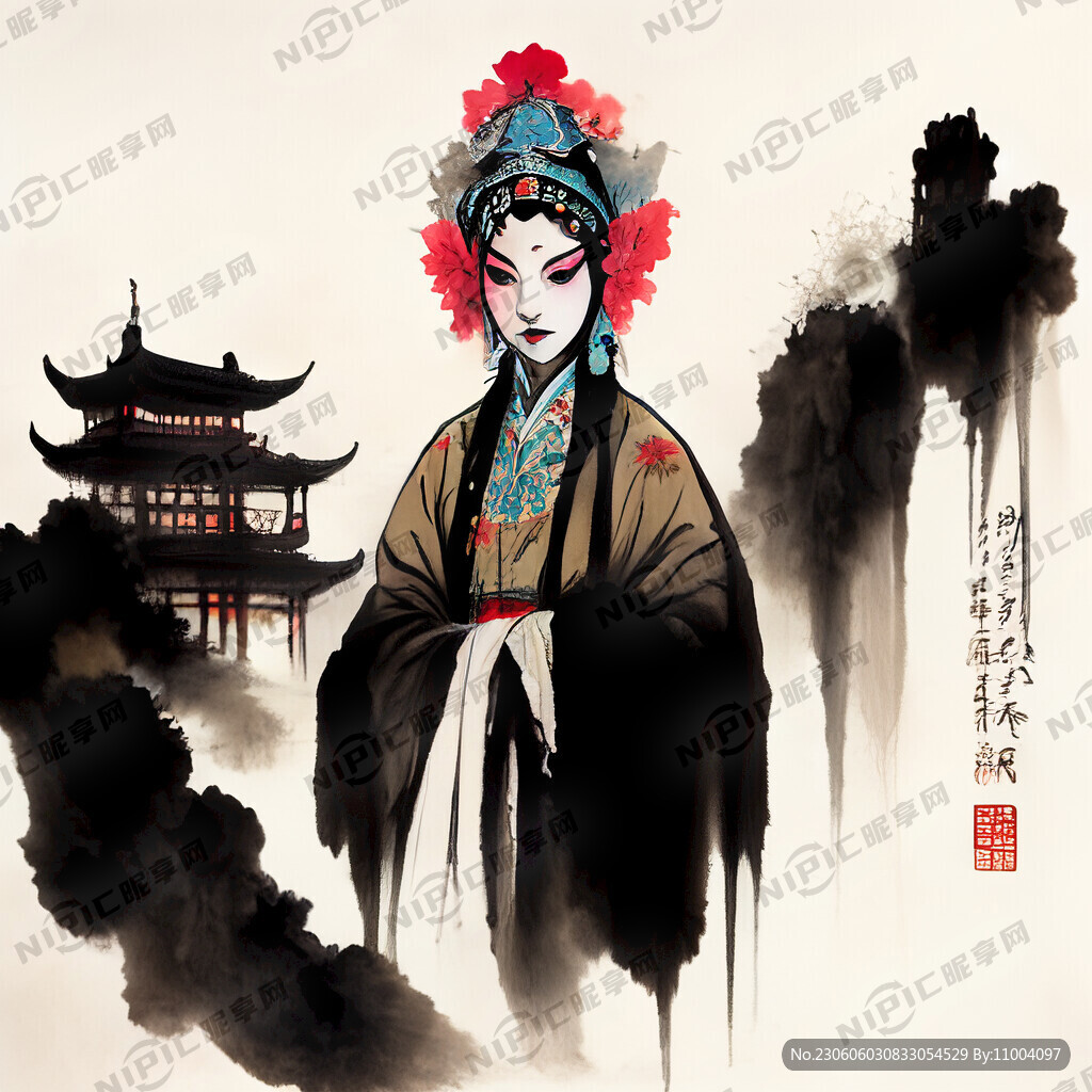 国潮粤剧戏剧古风