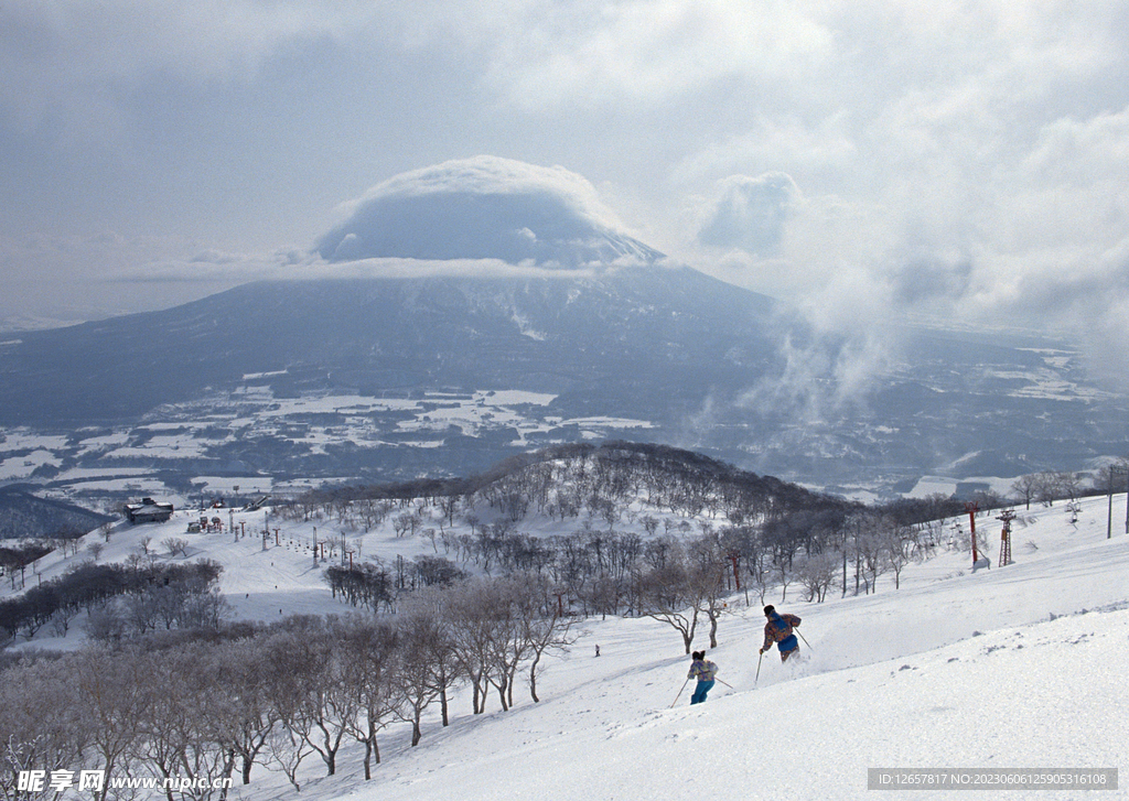 雪景雪上运动