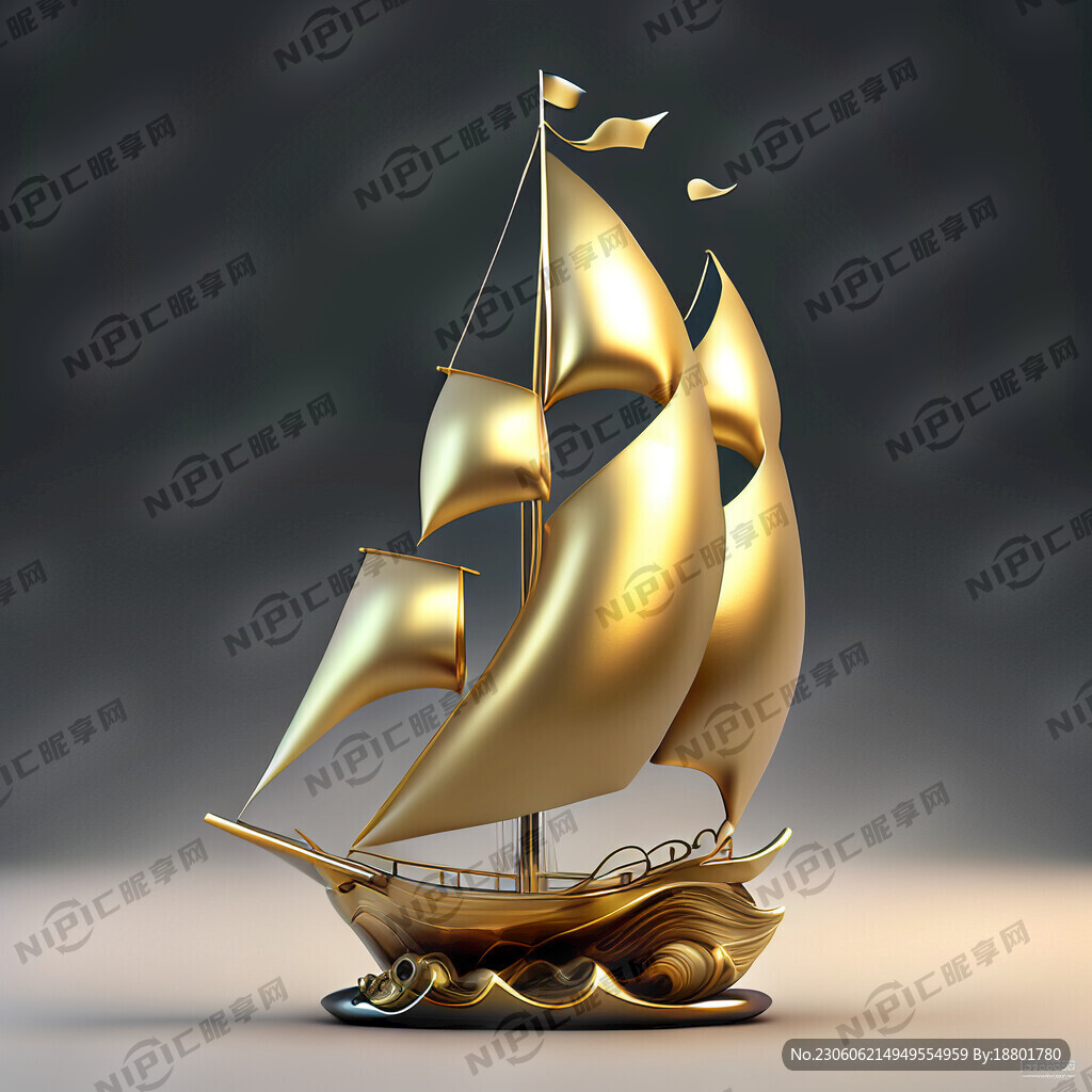 金灿灿一帆风顺摆件