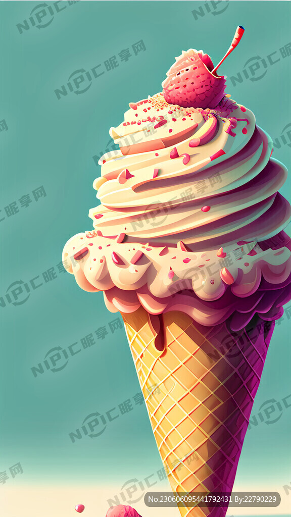 高级感的冰淇淋海报