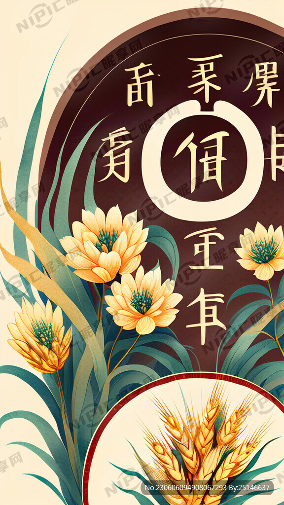 芒种八周年插画风格
