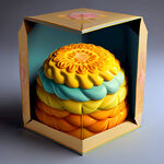 色彩鲜艳层次感强烈的月饼包装盒