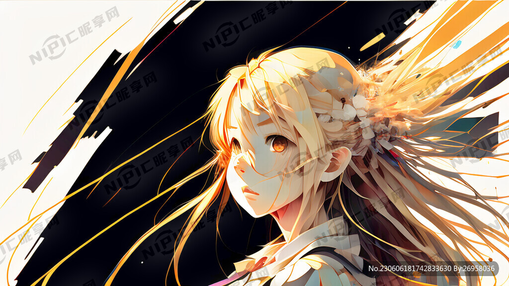 日漫的少女 画面细腻 插画
