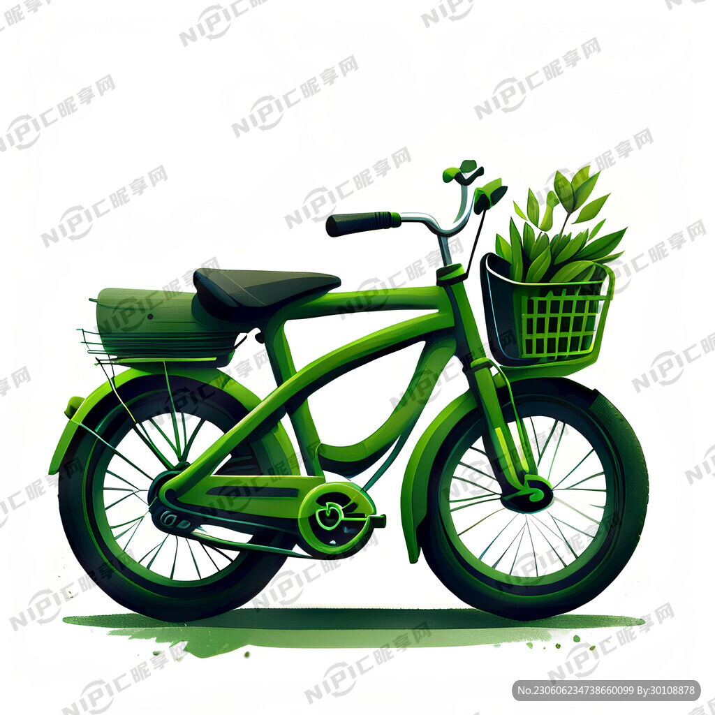 节能 小小的绿色自行车 环保