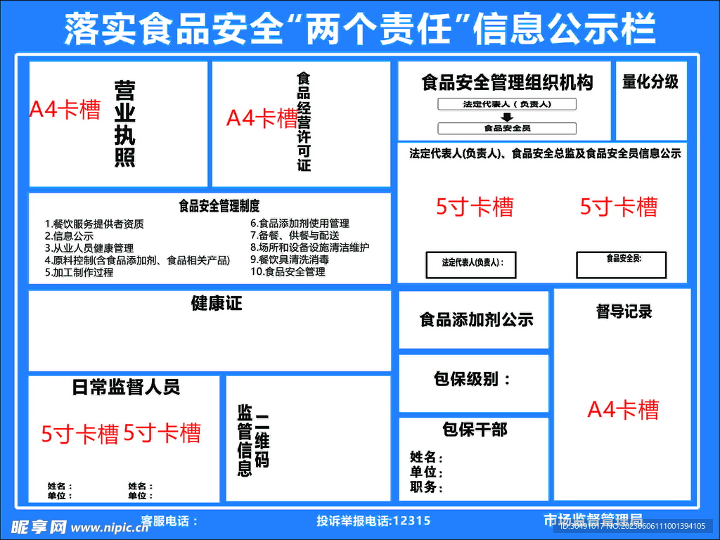 落实食品安全两个责任信息公示栏