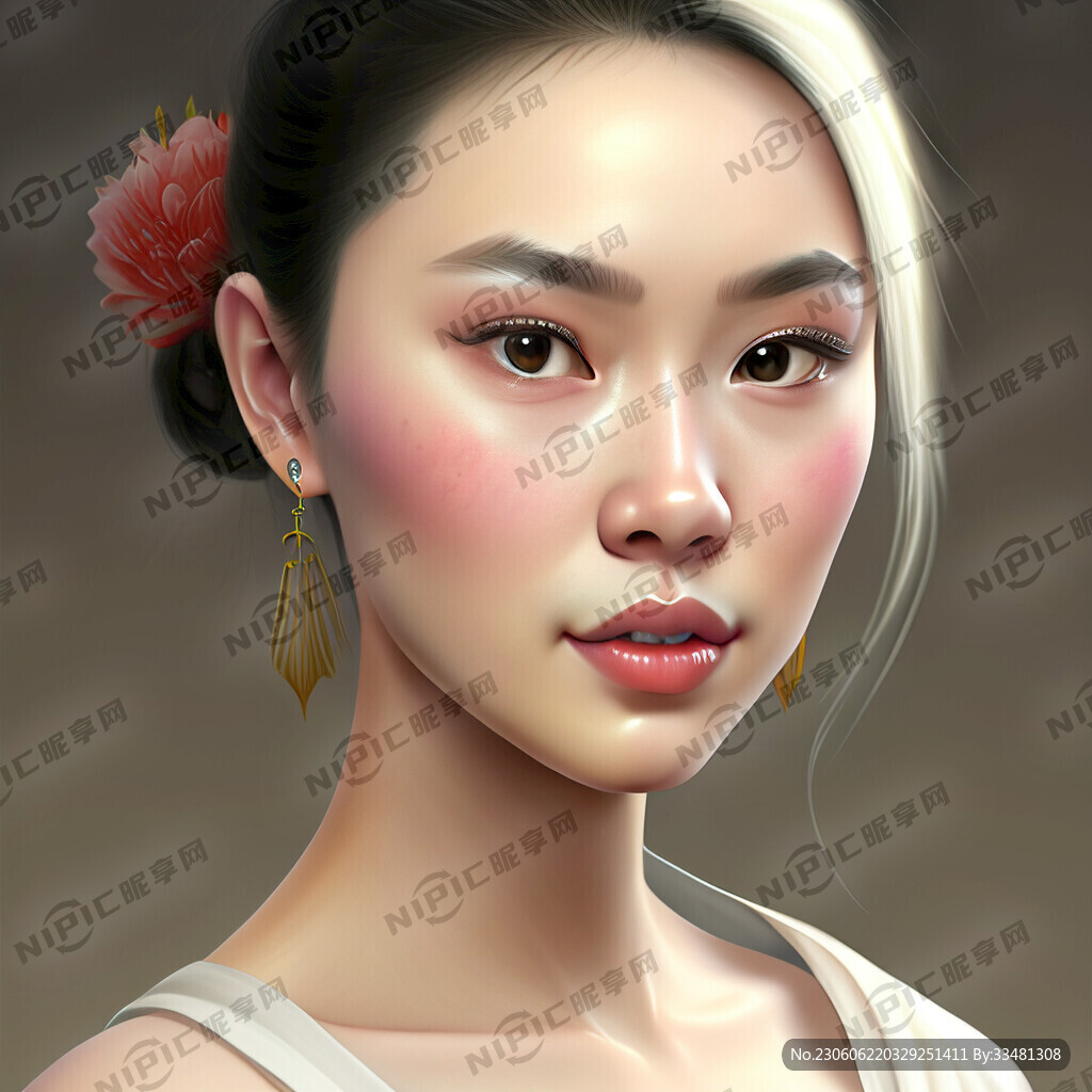 女孩美容