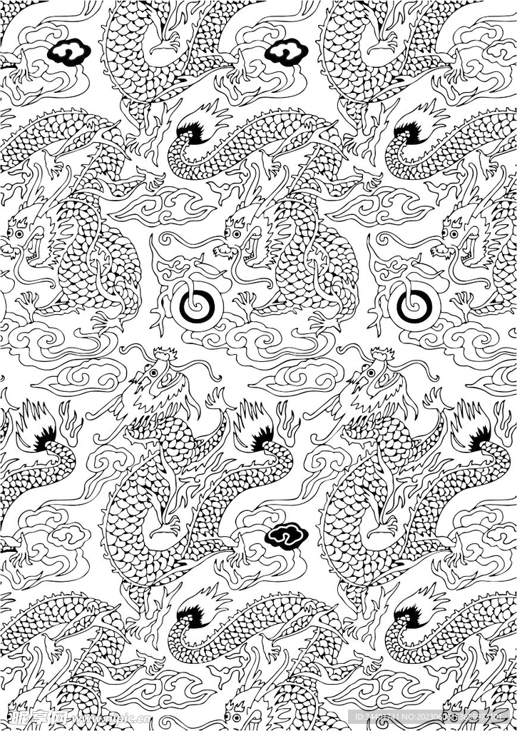 大面积龙底纹
