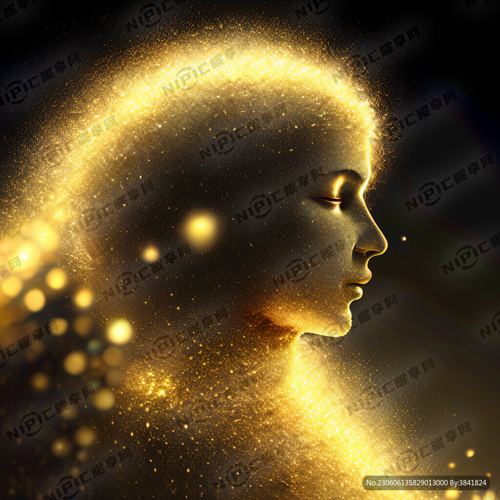 一堆闪闪发光的金粒子