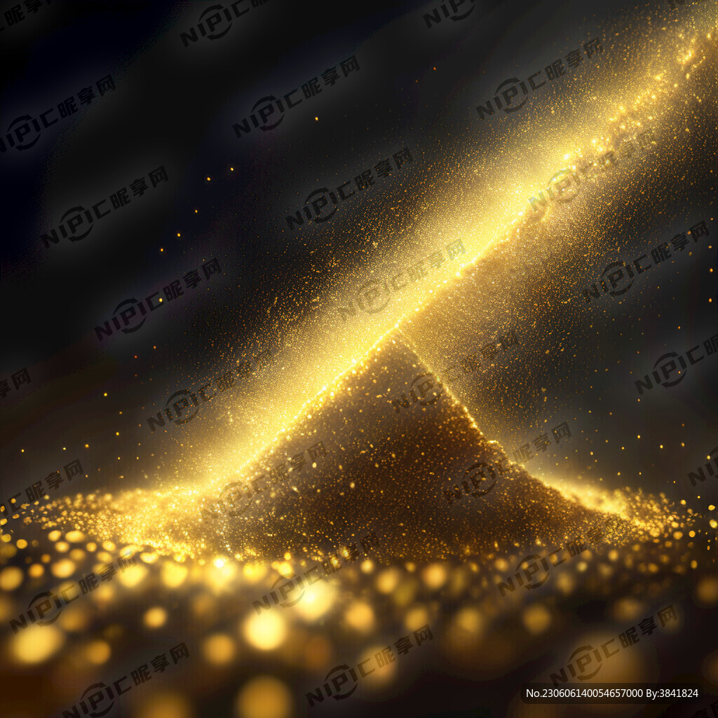 一堆闪闪发光的金粒子