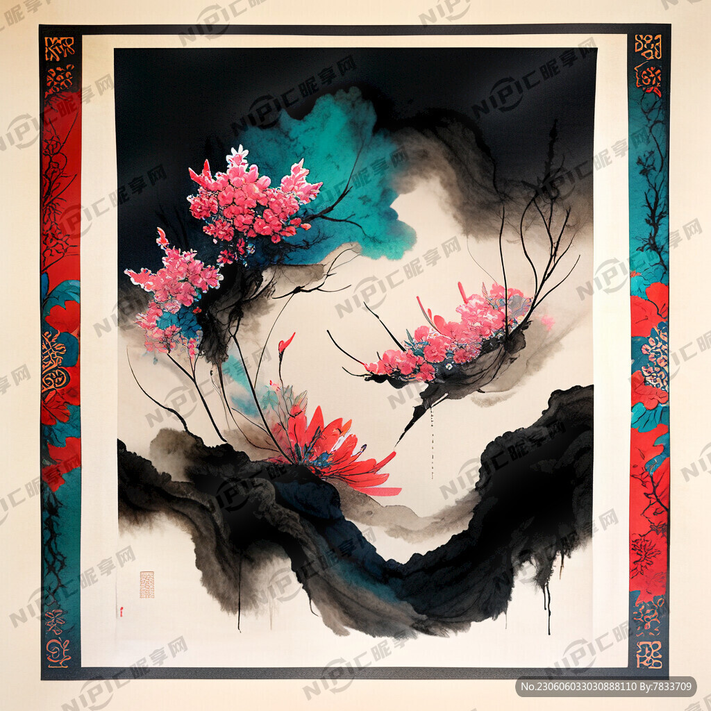 中国风方巾
