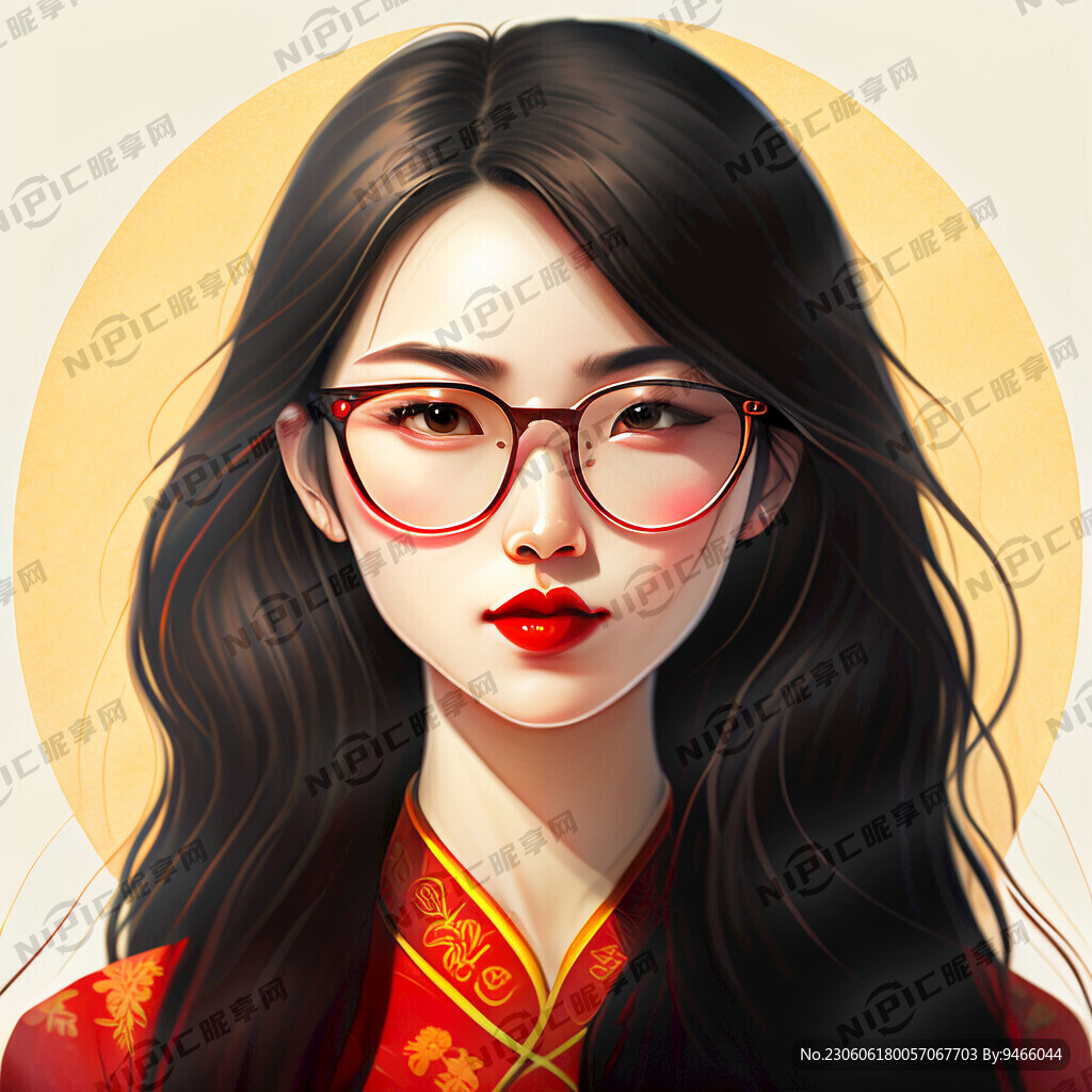 人物 头像 女性 插画风格