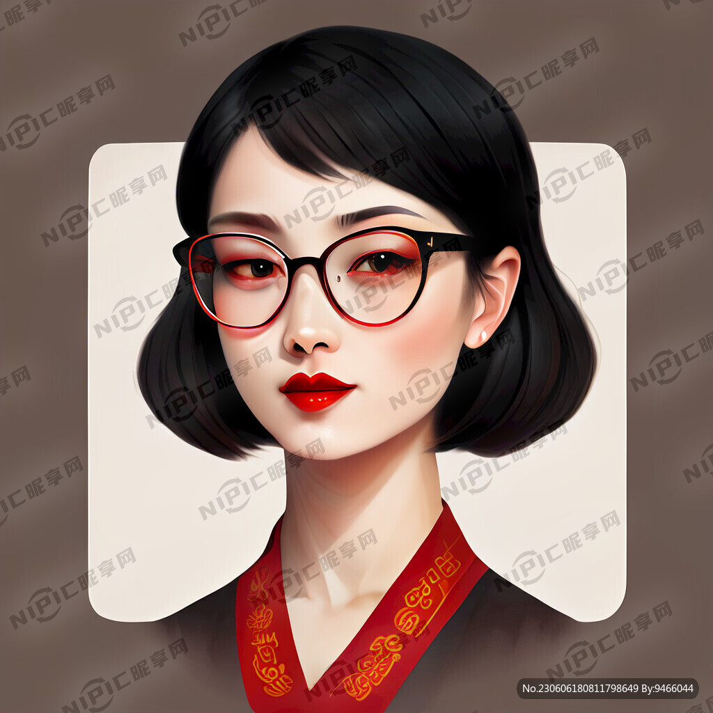 人物 头像 女性 插画风格