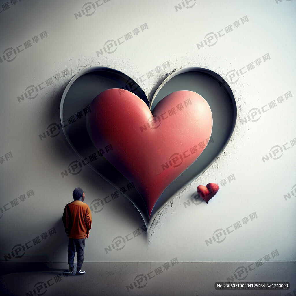 爱心墙照片