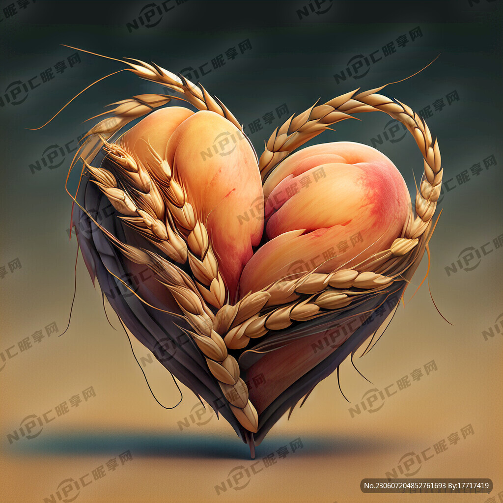 桃心残疾人麦穗