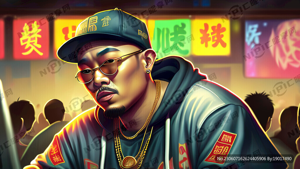 说唱歌手在加班