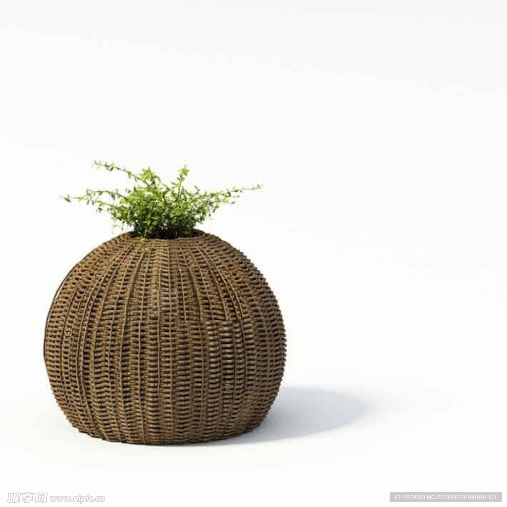 C4D模型花篮