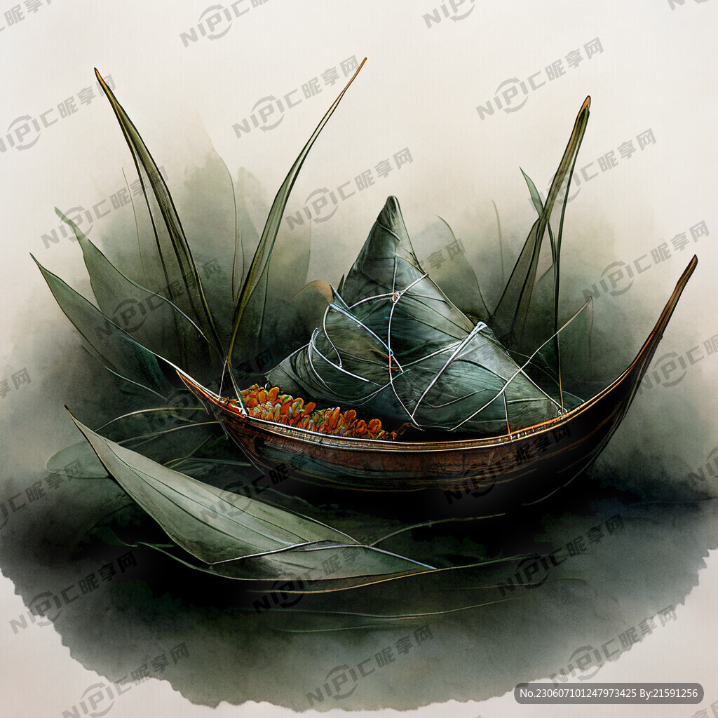 龙舟粽子竹子