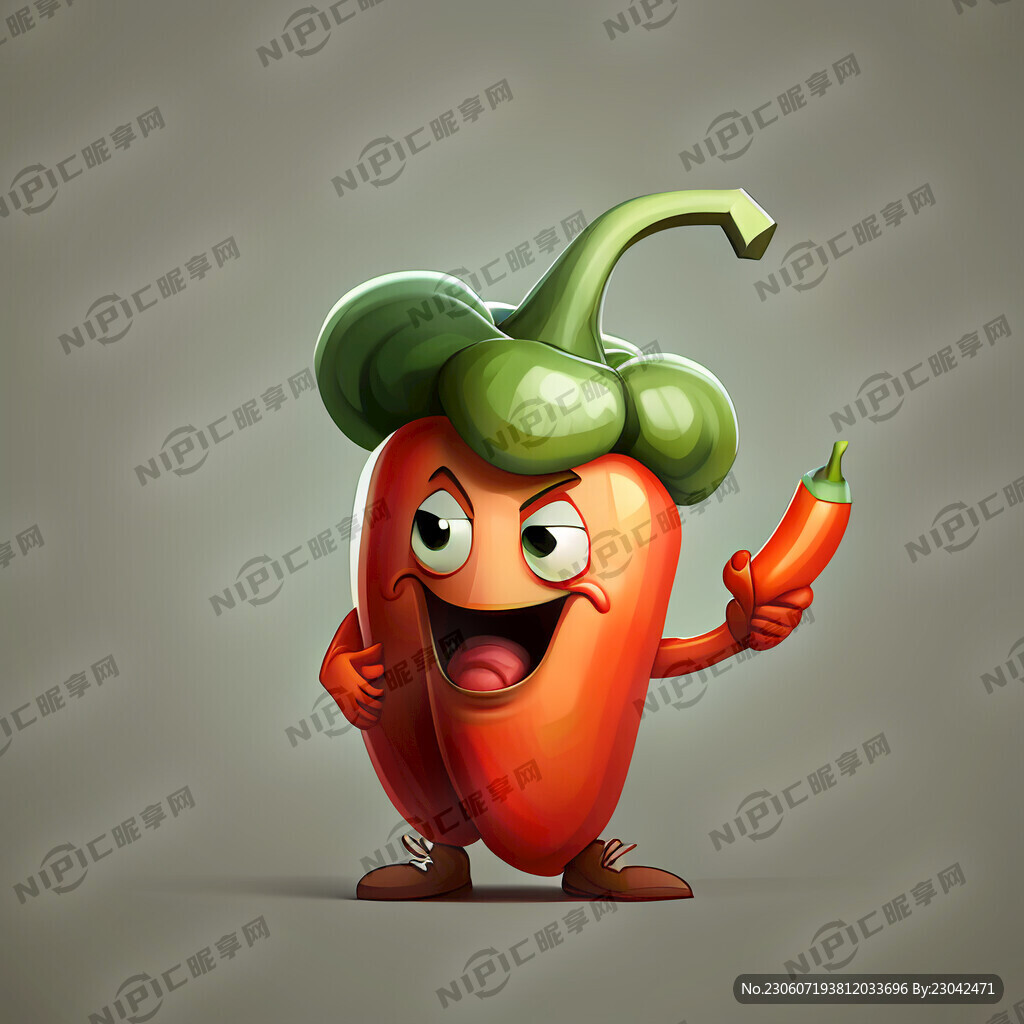 一个辣椒吉祥物