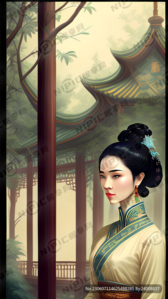 宫殿森林复古美女