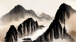 山水古风大场景工笔酒坊