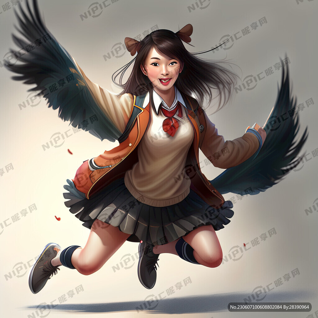 高中生欢欣雀跃