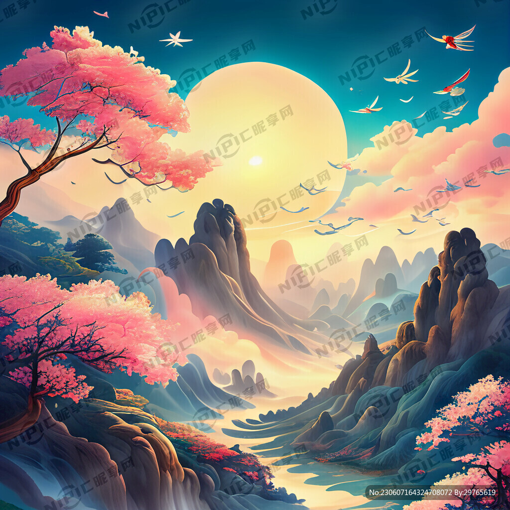 游戏梦幻唯美新中式风景 超高清