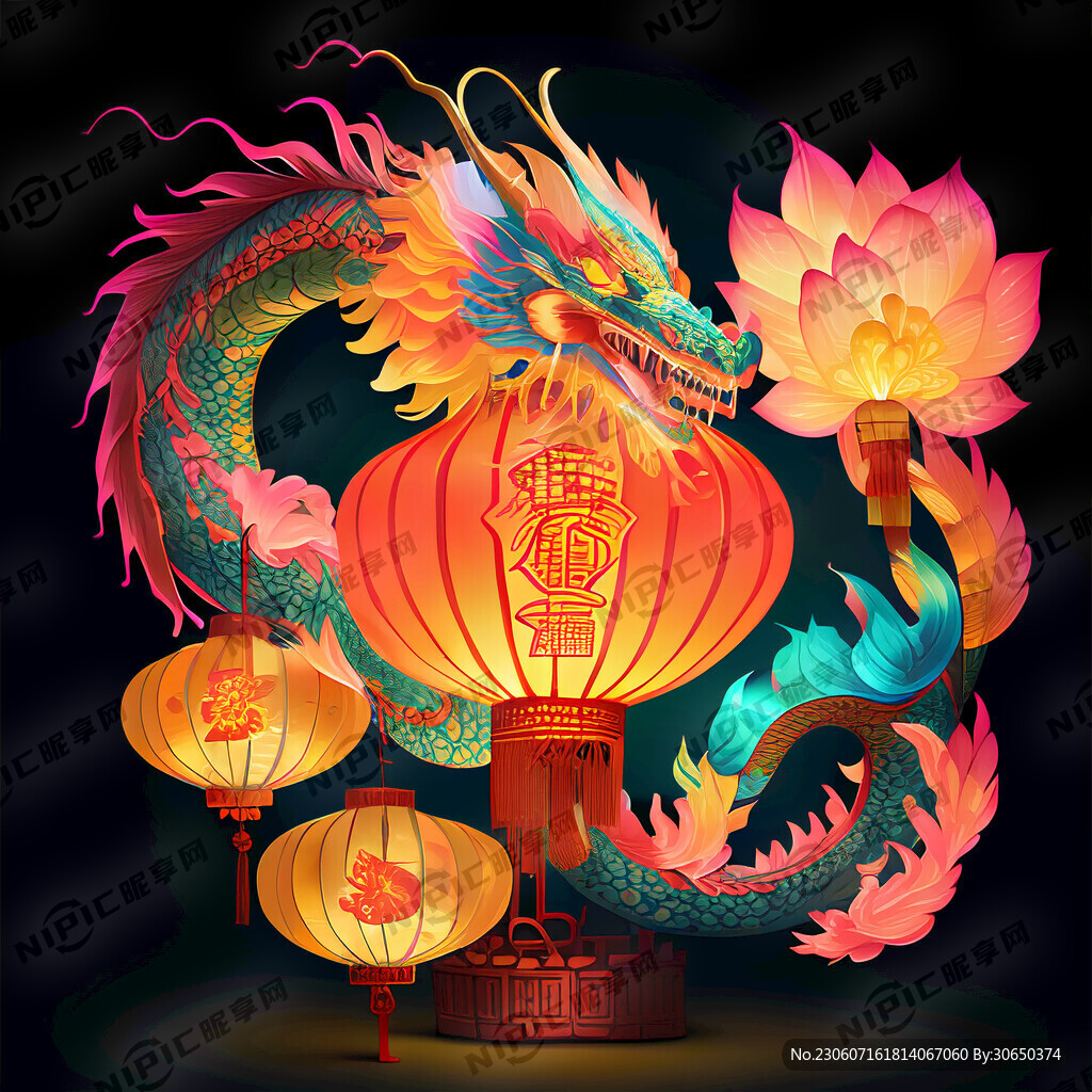 彩灯龙年彩灯灯花