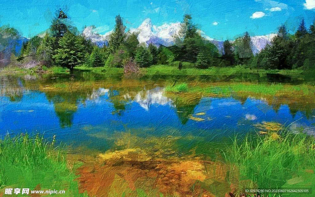 自然风景油画