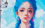 水彩女孩